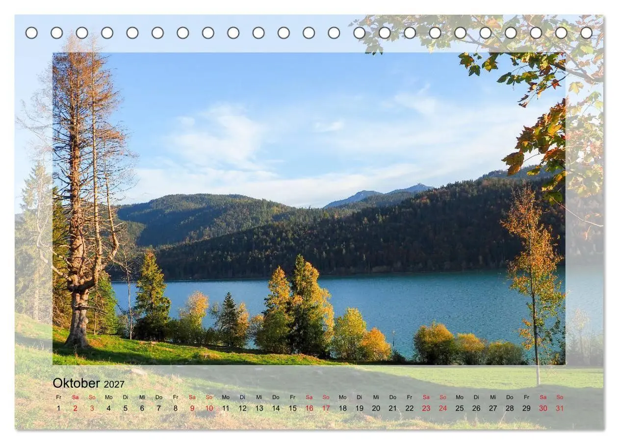 Bild: 9783569617032 | Walchensee (Tischkalender 2027 DIN A5 quer), CALVENDO Monatskalender