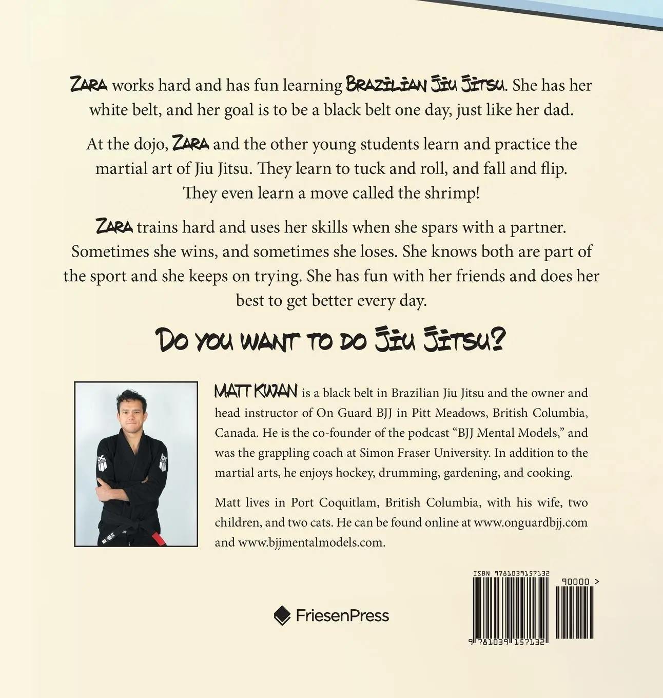 Rückseite: 9781039157132 | Zara Can Do Jiu Jitsu! | Matt Kwan | Buch | Gebunden | Englisch | 2023