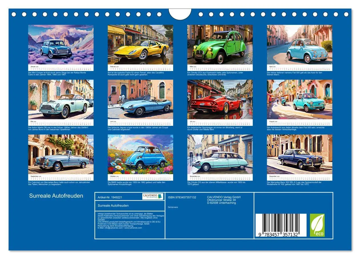 Bild: 9783457357132 | Surreale Autofreuden (Wandkalender 2026 DIN A4 quer), CALVENDO...