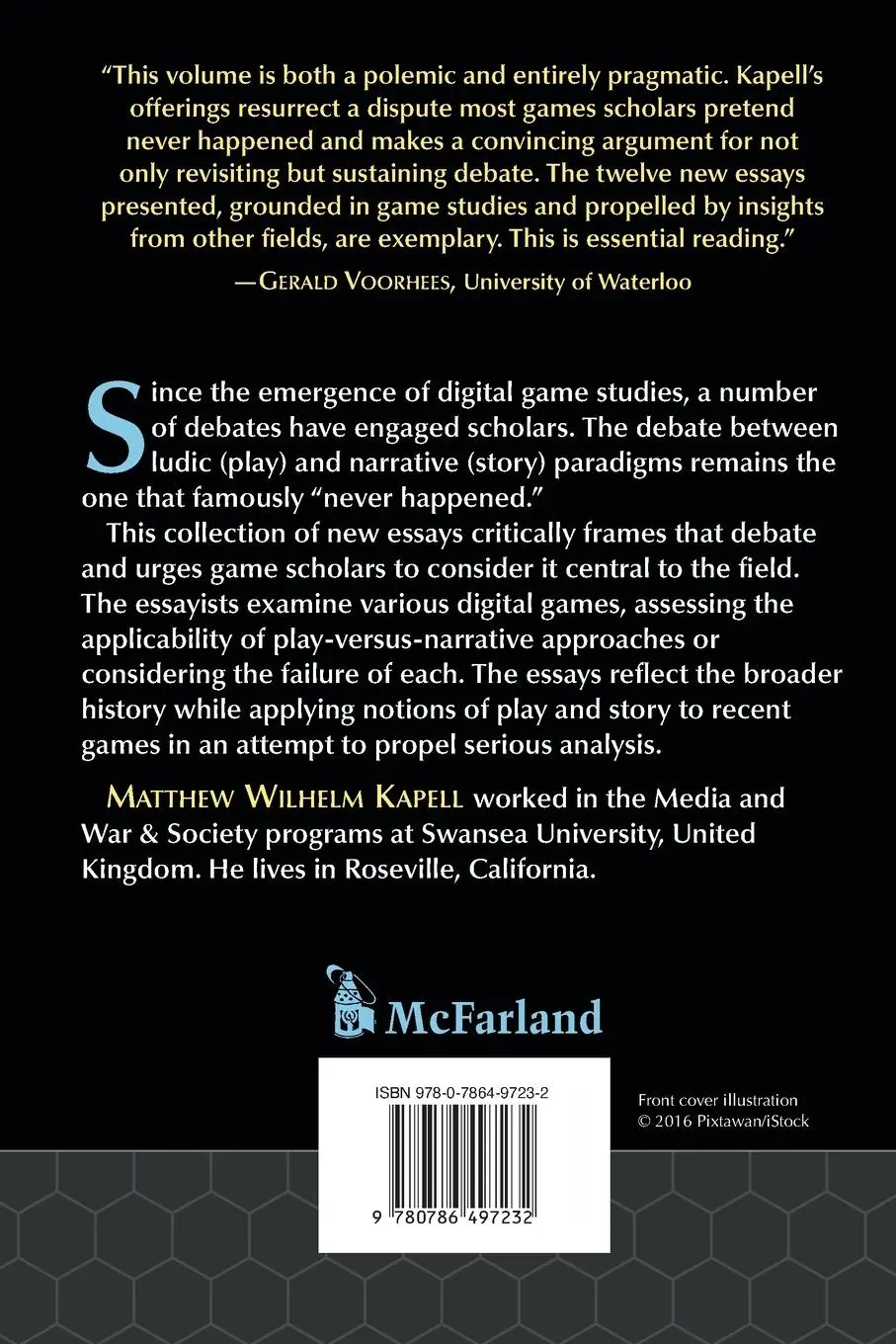 Rückseite: 9780786497232 | The Play Versus Story Divide in Game Studies | Critical Essays | Buch