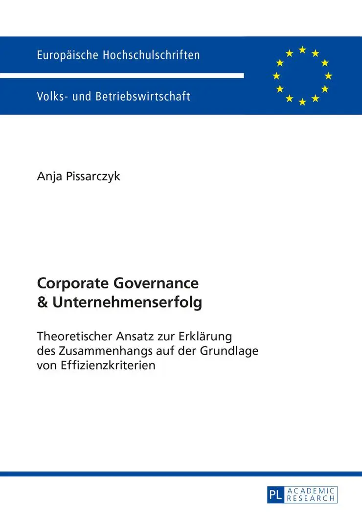 Cover: 9783631657232 | Corporate Governance und Unternehmenserfolg | Anja Pissarczyk | Buch
