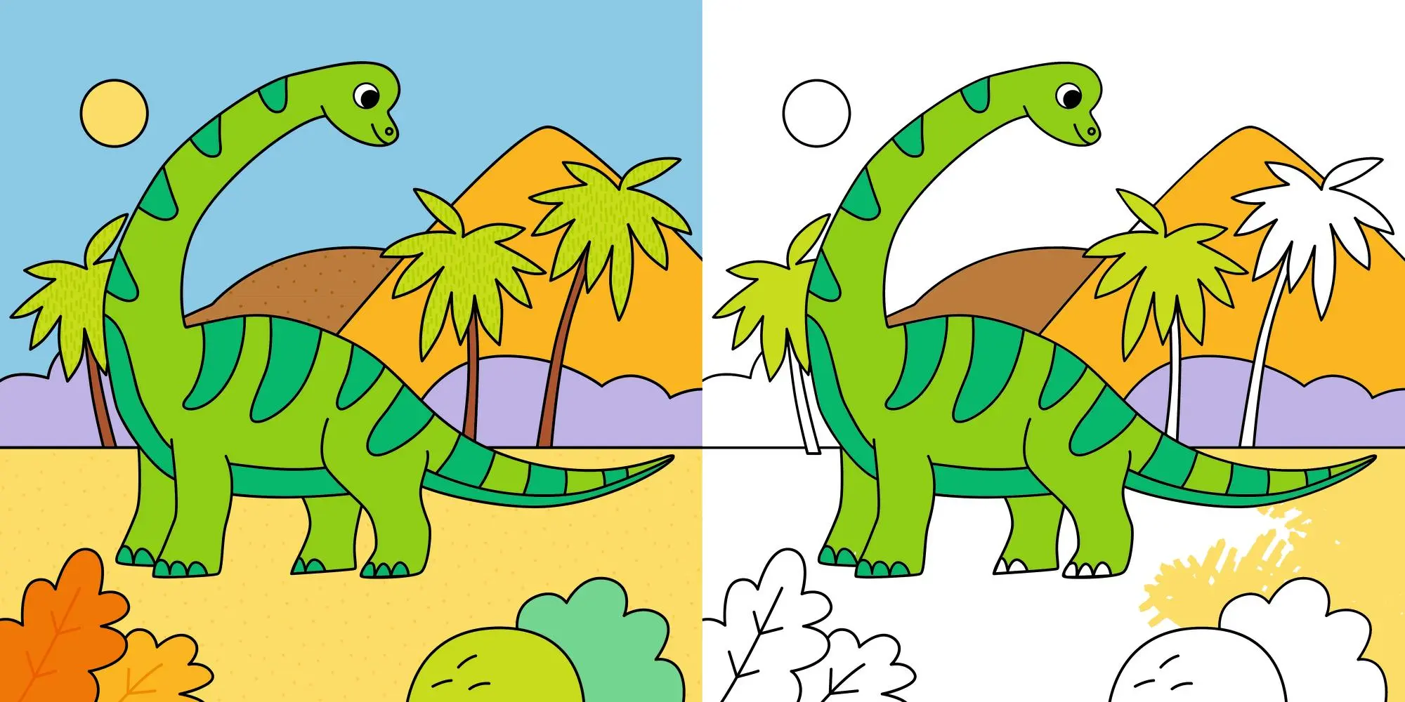 Bild: 9783649647232 | Mein kunterbuntes Dinosaurier-Malbuch | Mit farbigen Vorlagen | Buch
