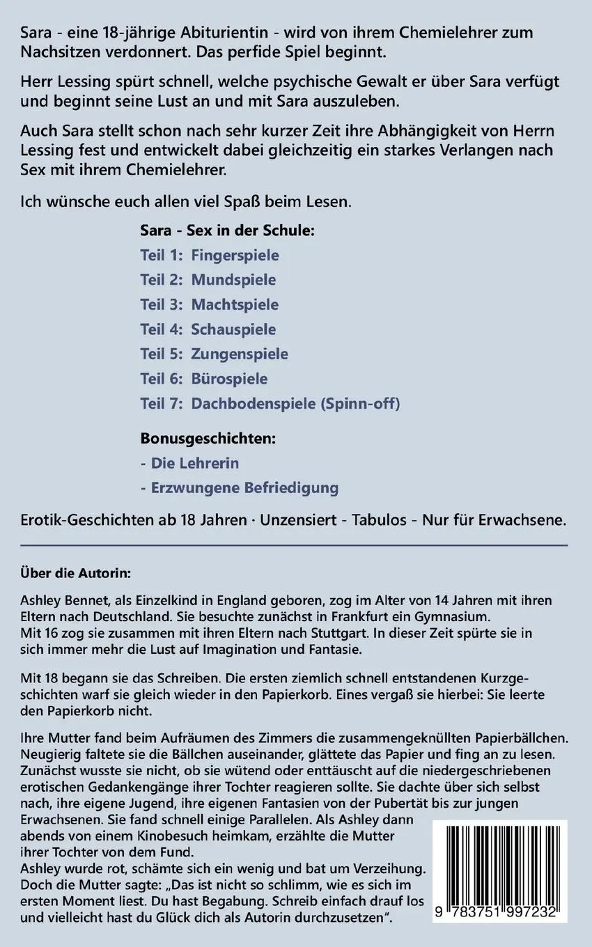 Rückseite: 9783751997232 | Sara - Sex in der Schule | Ashley Bennet | Taschenbuch | 312 S. | 2020