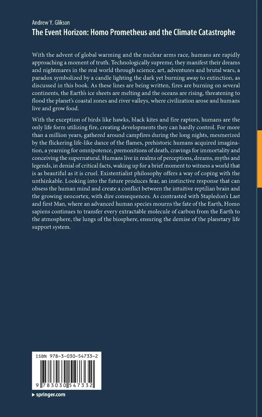 Rückseite: 9783030547332 | The Event Horizon: Homo Prometheus and the Climate Catastrophe | Buch