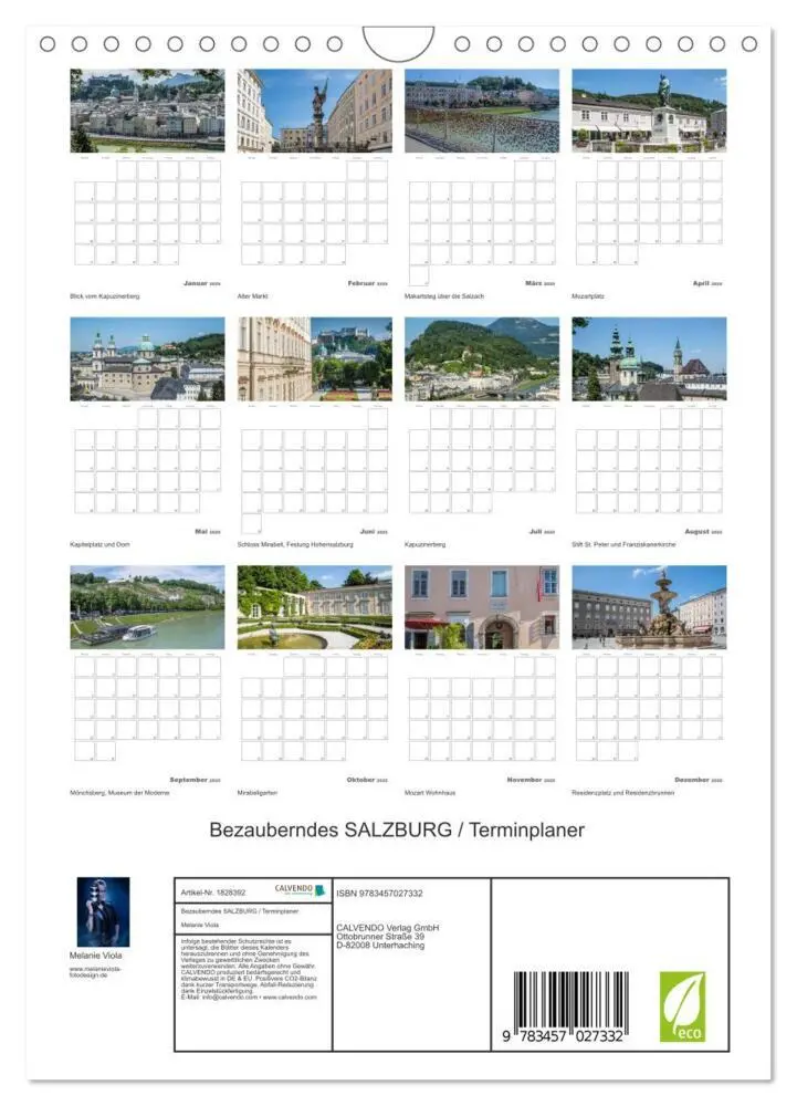 Bild: 9783457027332 | Bezauberndes SALZBURG / Terminplaner (Wandkalender 2025 DIN A4...