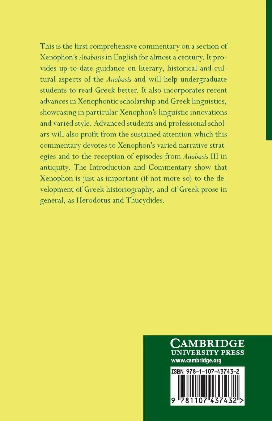 Rückseite: 9781107437432 | Xenophon | Anabasis Book III | Luuk Huitink (u. a.) | Taschenbuch