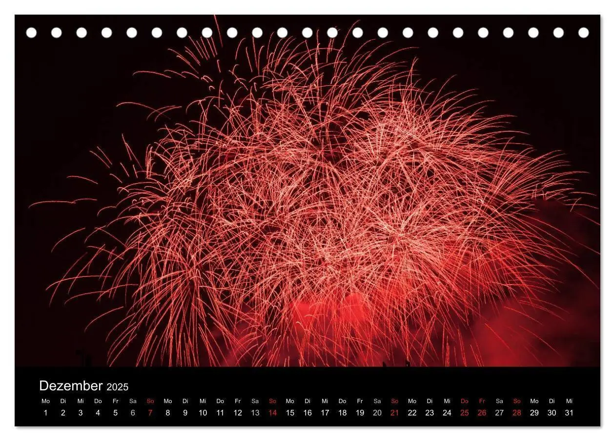 Bild: 9783435787432 | Feuerwerk (Tischkalender 2025 DIN A5 quer), CALVENDO Monatskalender