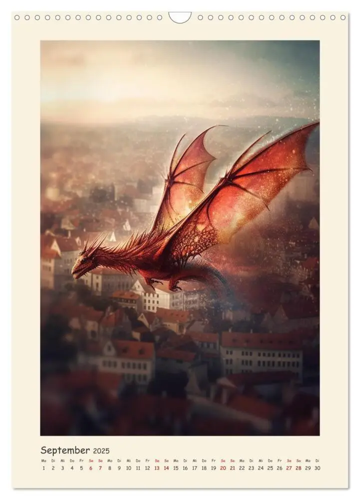 Bild: 9783435857432 | Malerische Drachen (Wandkalender 2025 DIN A3 hoch), CALVENDO...