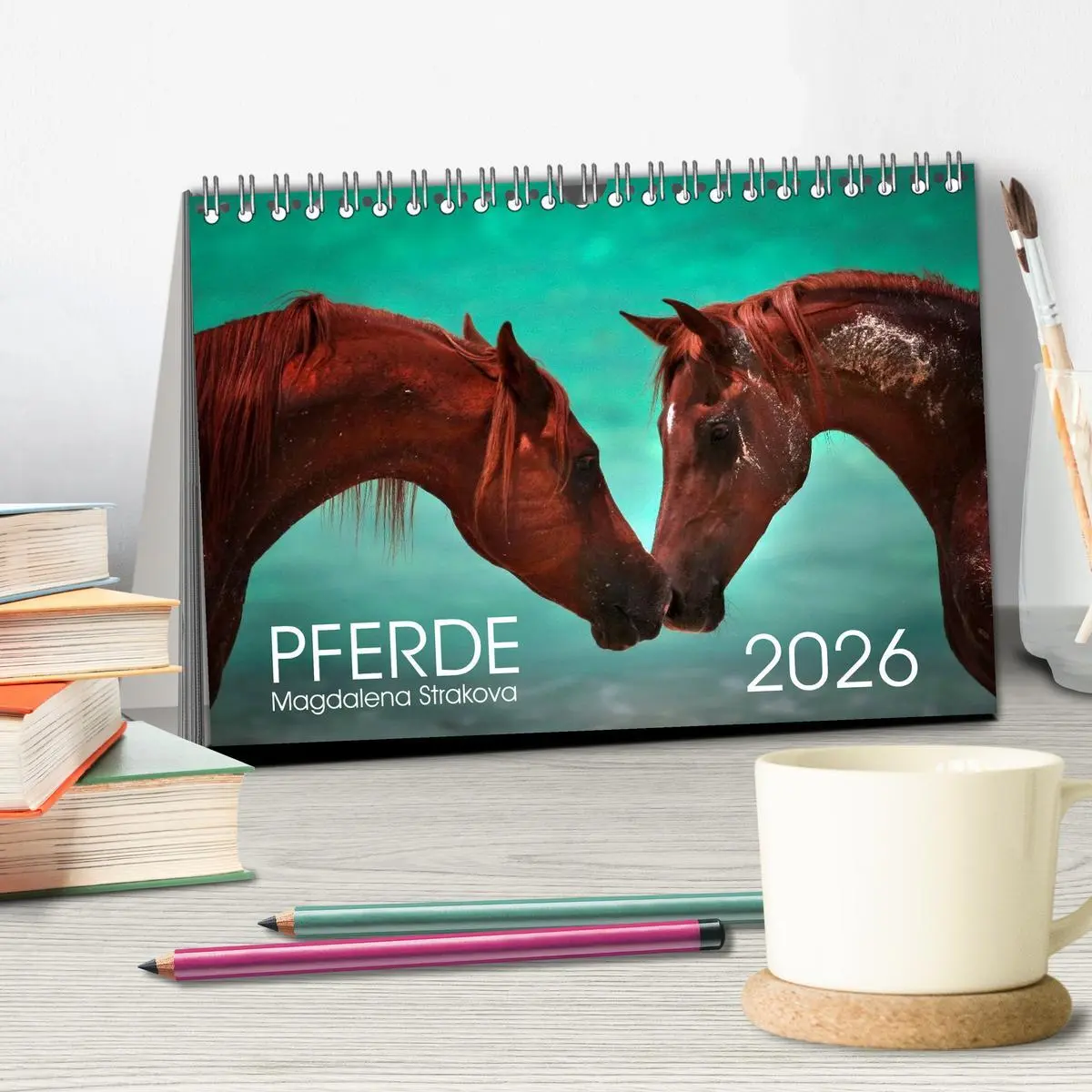 Bild: 9783516037432 | Pferde - Magdalena Strakova (Tischkalender 2026 DIN A5 quer),...