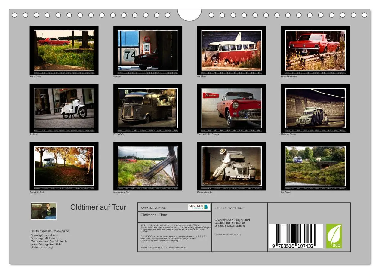 Bild: 9783516107432 | Oldtimer auf Tour (Wandkalender 2026 DIN A4 quer), CALVENDO...