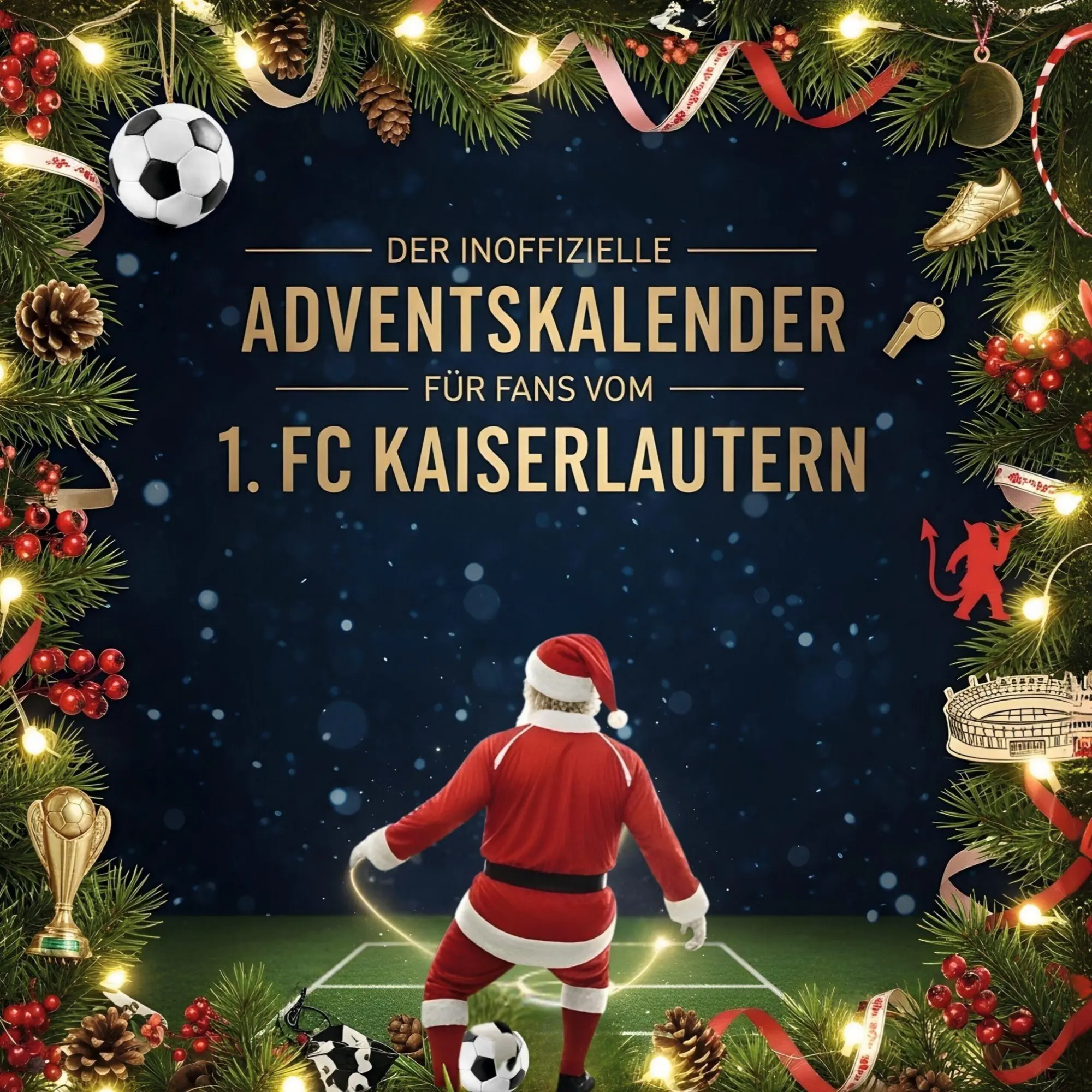Cover: 9783695307432 | Der inoffizielle Adventskalender für Fans vom 1. FC Kaiserlautern