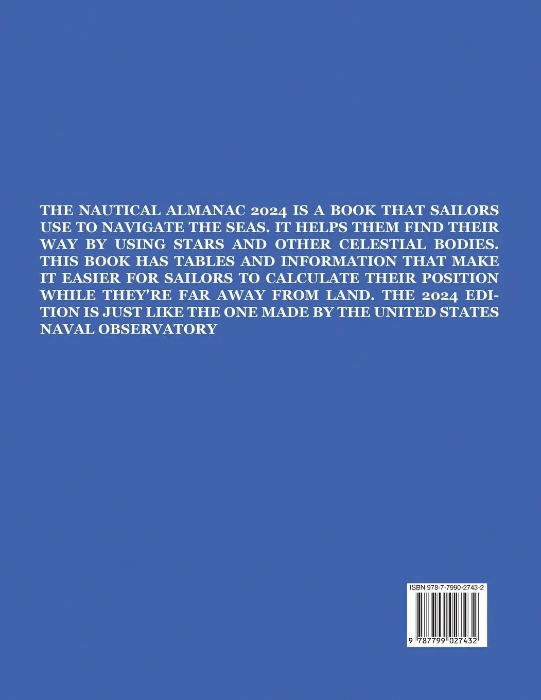 Rückseite: 9787799027432 | Nautical Almanac 2024 (Nautical Almanac For the Year) | Hydrographic