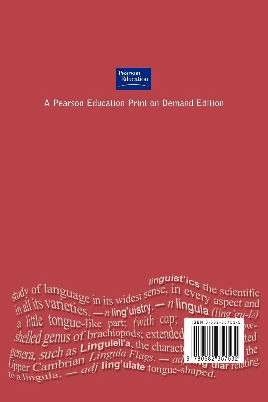 Rückseite: 9780582357532 | Language and Characterisation | People in Plays and Other Texts | Buch