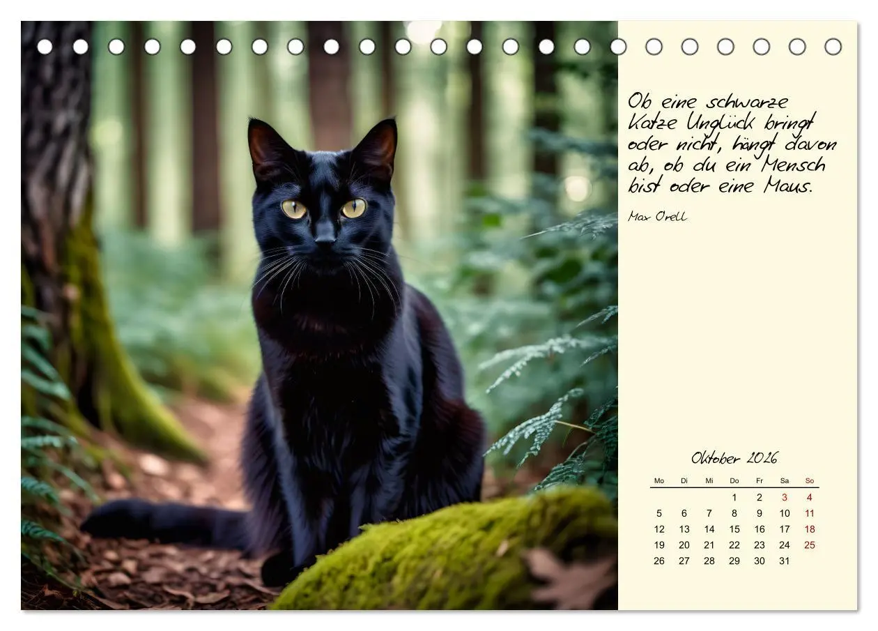 Bild: 9783457317532 | Katzen - Charakter und Schönheit (Tischkalender 2026 DIN A5 quer),...