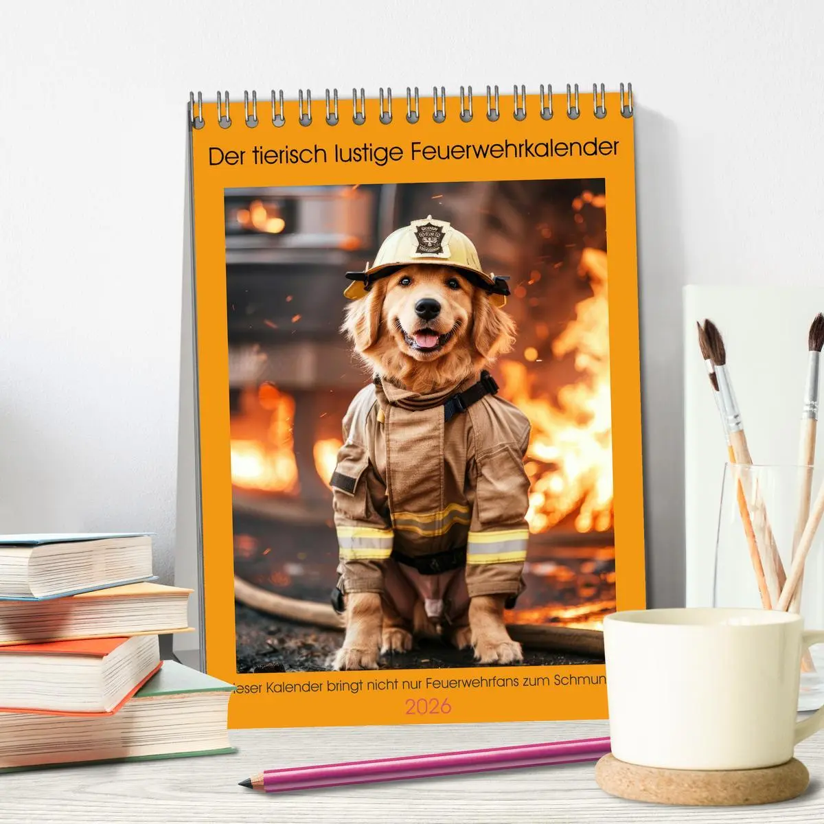 Bild: 9783516267532 | Der tierisch lustige Feuerwehrkalender (Tischkalender 2026 DIN A5...
