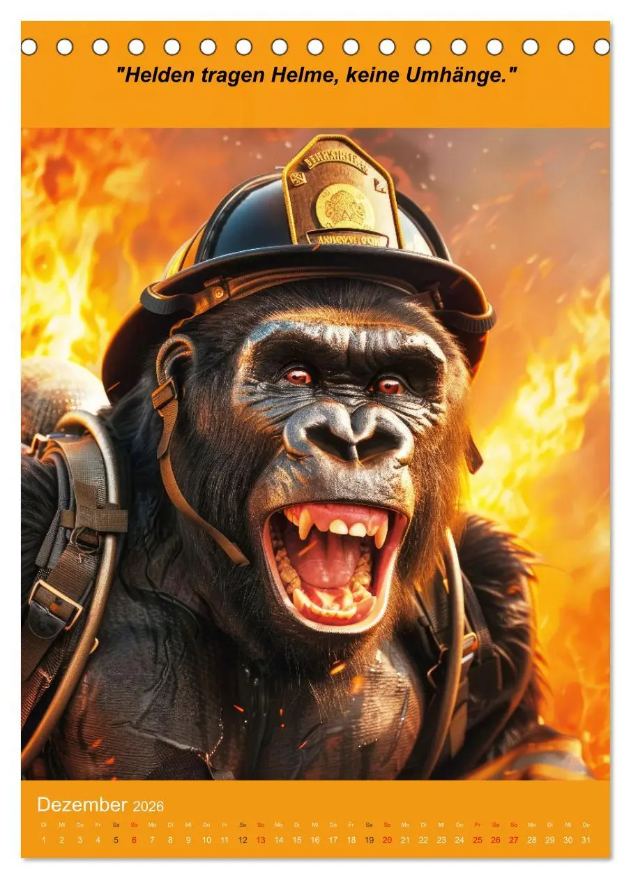 Bild: 9783516267532 | Der tierisch lustige Feuerwehrkalender (Tischkalender 2026 DIN A5...