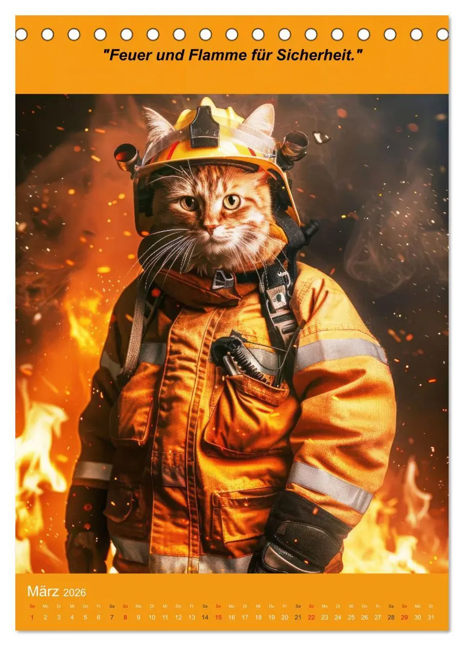 Bild: 9783516267532 | Der tierisch lustige Feuerwehrkalender (Tischkalender 2026 DIN A5...
