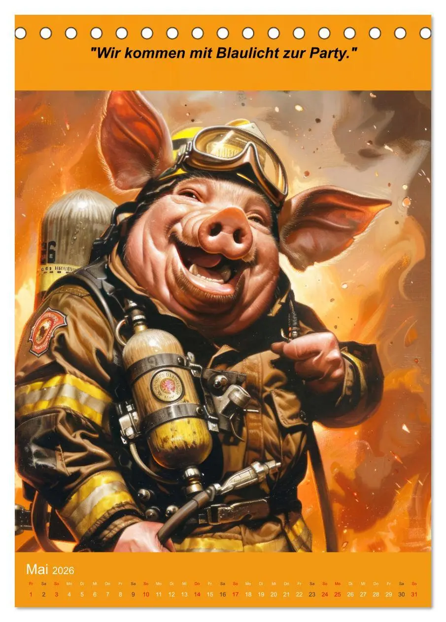 Bild: 9783516267532 | Der tierisch lustige Feuerwehrkalender (Tischkalender 2026 DIN A5...