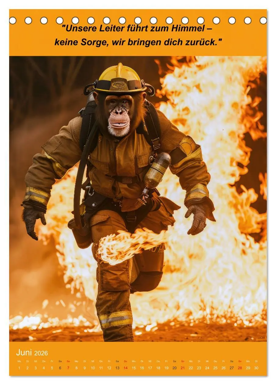 Bild: 9783516267532 | Der tierisch lustige Feuerwehrkalender (Tischkalender 2026 DIN A5...