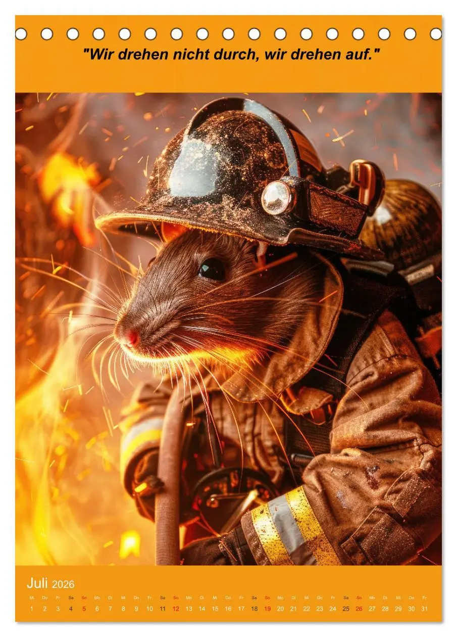 Bild: 9783516267532 | Der tierisch lustige Feuerwehrkalender (Tischkalender 2026 DIN A5...