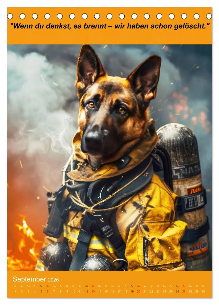 Bild: 9783516267532 | Der tierisch lustige Feuerwehrkalender (Tischkalender 2026 DIN A5...