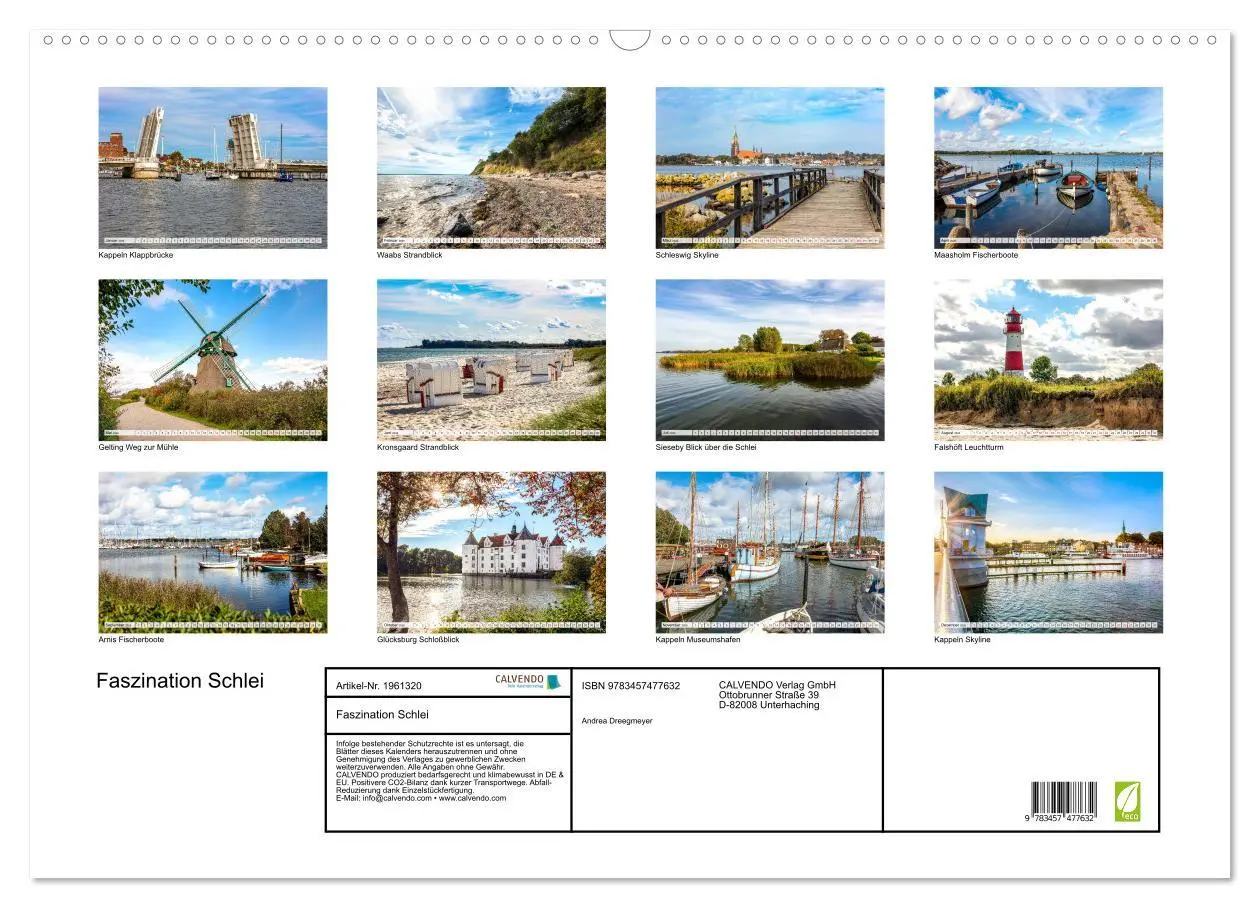 Bild: 9783457477632 | Faszination Schlei (Wandkalender 2026 DIN A2 quer), CALVENDO...