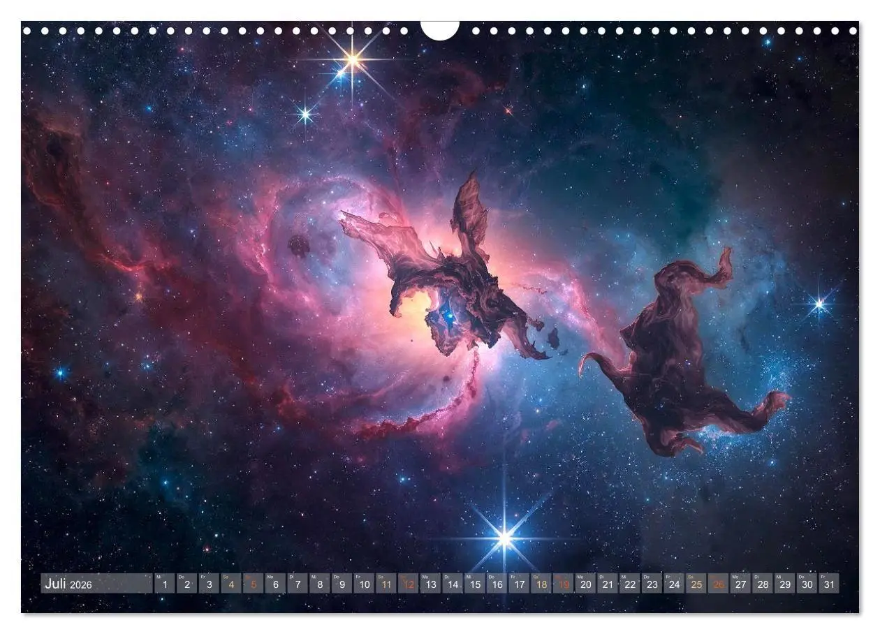 Bild: 9783516707632 | Fantastische Sternenwelten (Wandkalender 2026 DIN A3 quer),...