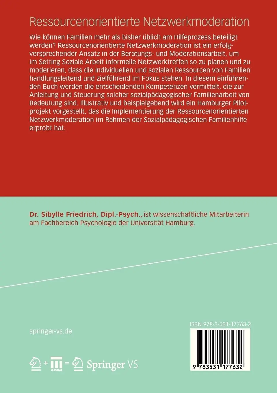 Rückseite: 9783531177632 | Ressourcenorientierte Netzwerkmoderation | Sibylle Friedrich | Buch