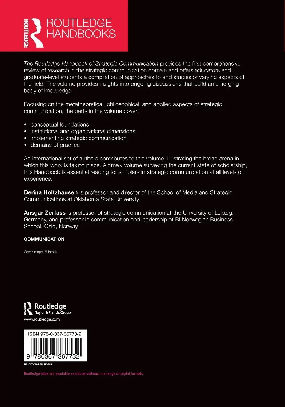 Rückseite: 9780367367732 | The Routledge Handbook of Strategic Communication | Taschenbuch | 2019