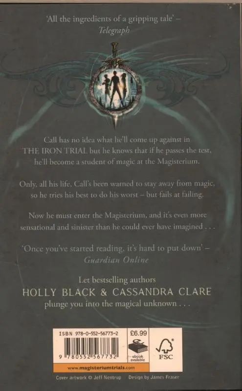 Rückseite: 9780552567732 | Magisterium 01: The Iron Trial | Cassandra Clare (u. a.) | Taschenbuch