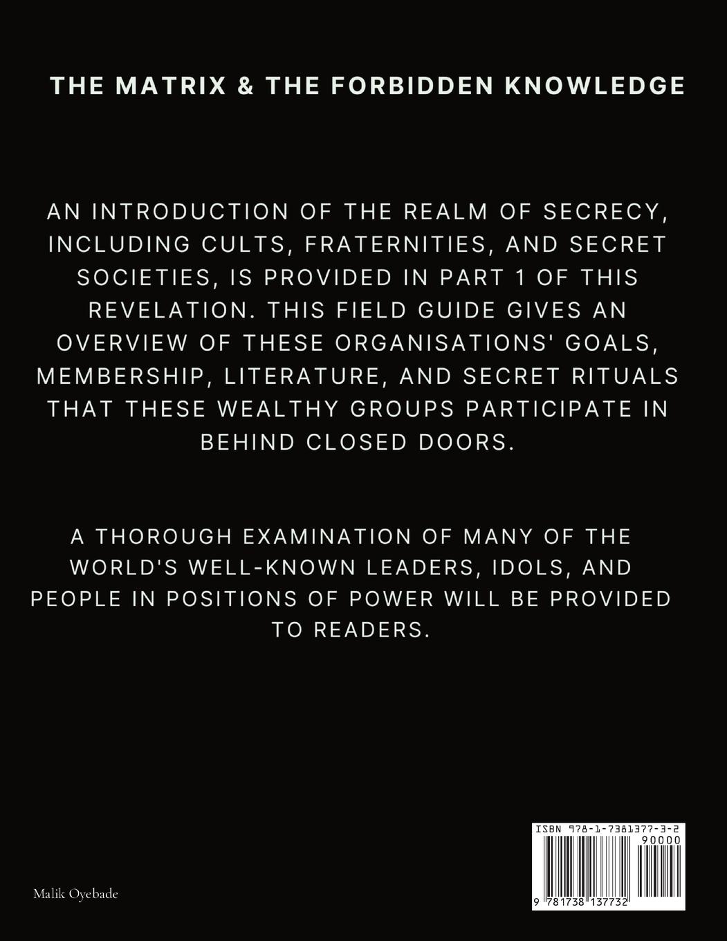 Rückseite: 9781738137732 | The Matrix &amp; The Forbidden Knowledge (Part 1) | Introduction | Bade