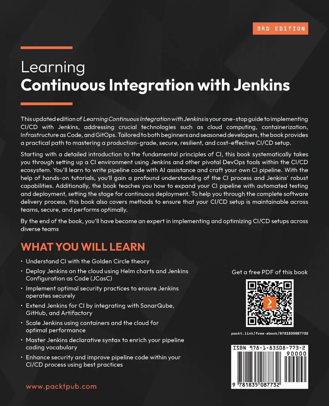Rückseite: 9781835087732 | Learning Continuous Integration with Jenkins - Third Edition | Buch
