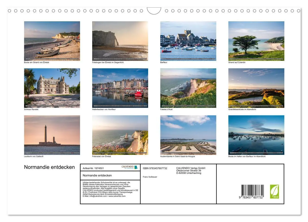 Bild: 9783457607732 | Normandie entdecken (Wandkalender 2026 DIN A3 quer), CALVENDO...