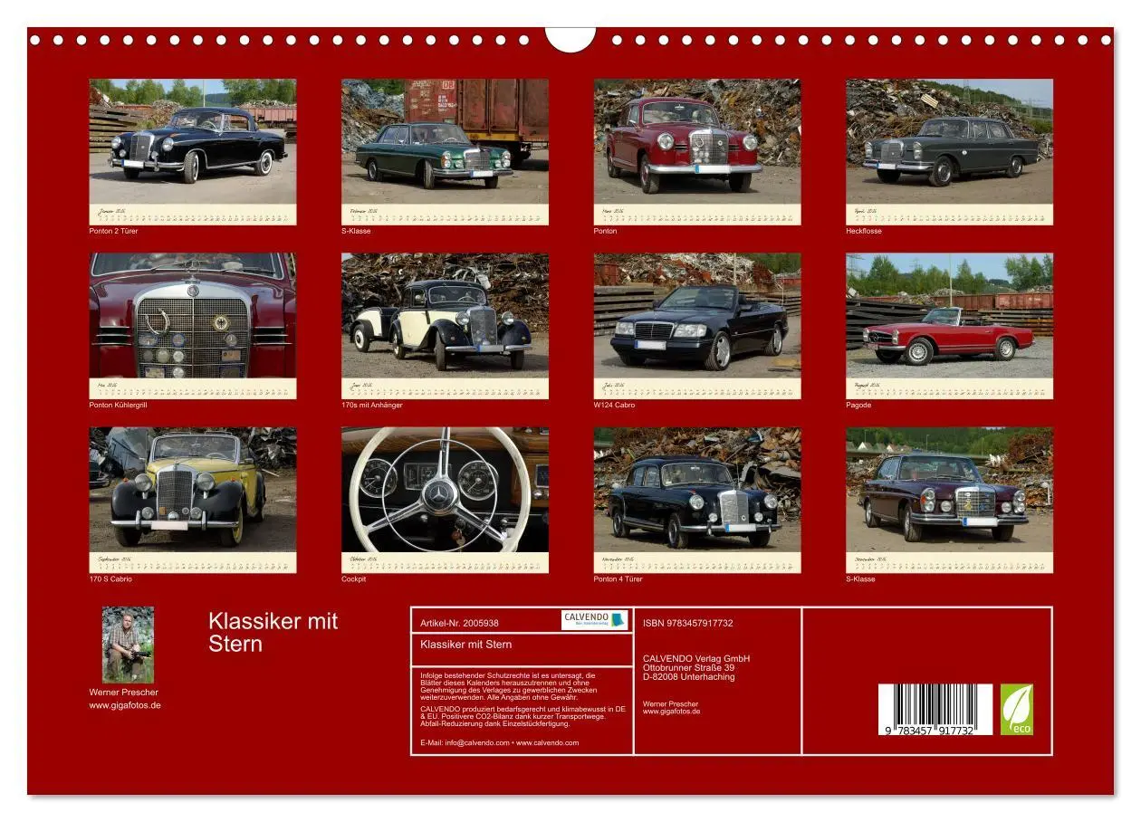 Bild: 9783457917732 | Klassiker mit Stern (Wandkalender 2026 DIN A3 quer), CALVENDO...