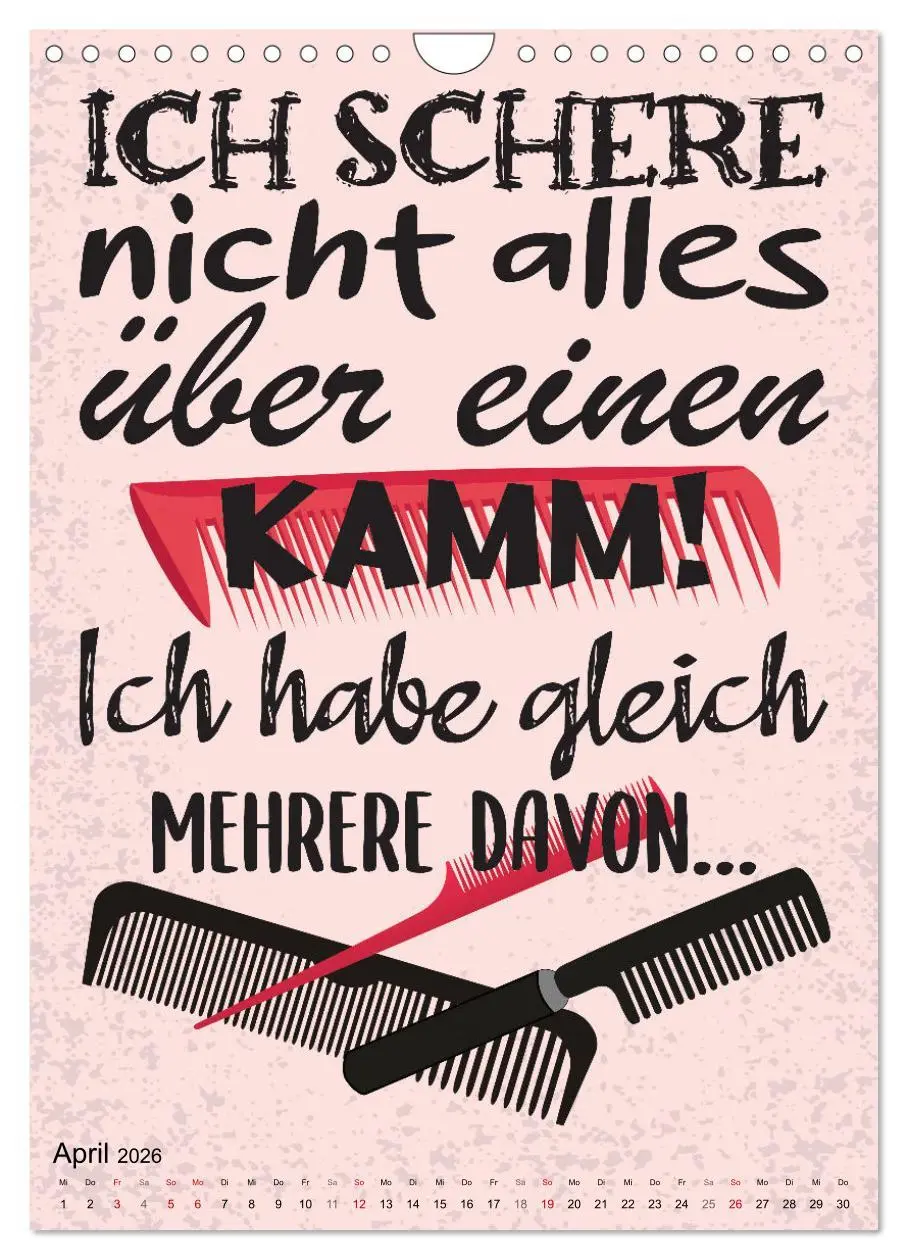 Bild: 9783516317732 | Haarige Friseursprüche (Wandkalender 2026 DIN A4 hoch), CALVENDO...