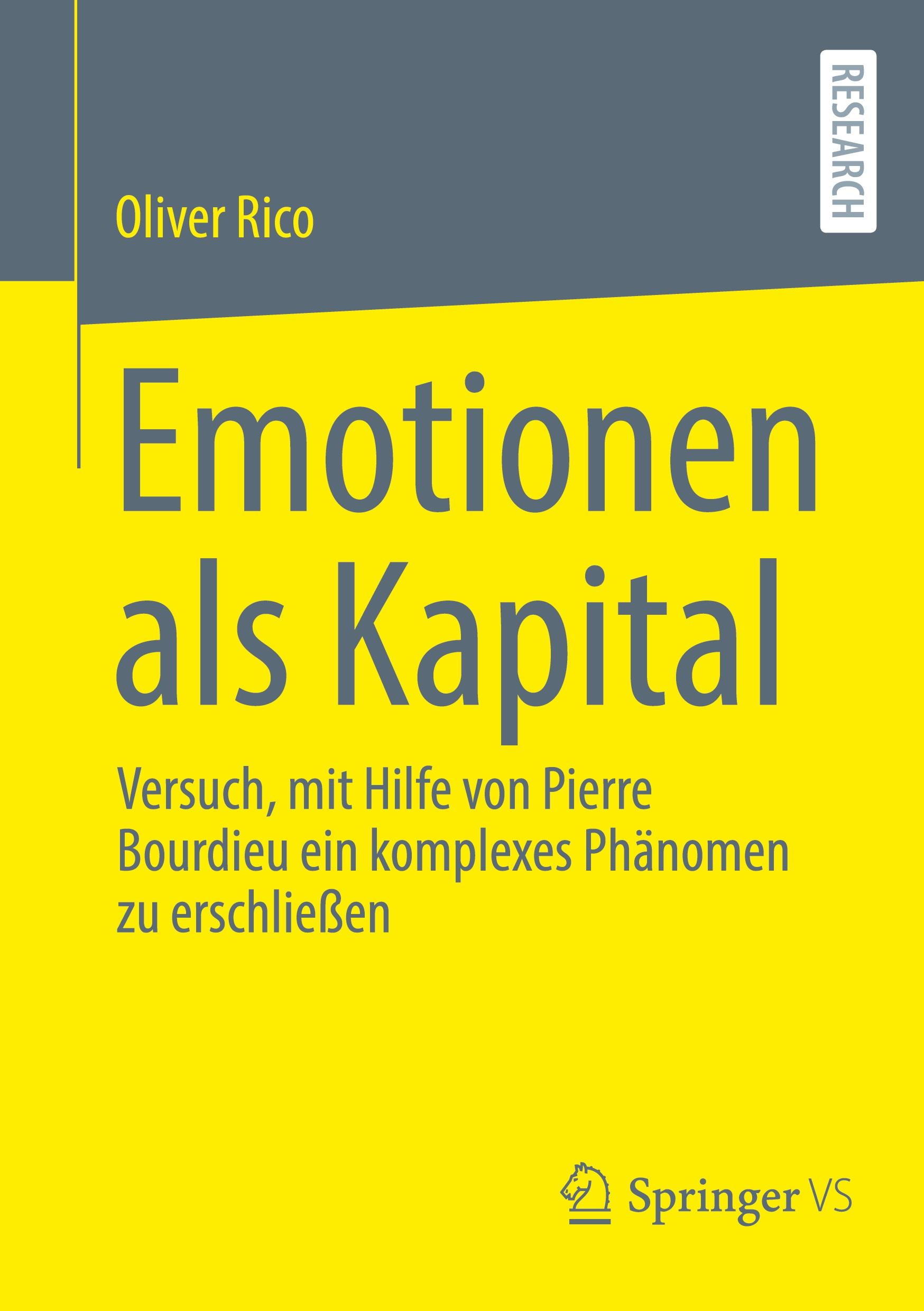 Cover: 9783658437732 | Emotionen als Kapital | Oliver Rico | Taschenbuch | xv | Deutsch