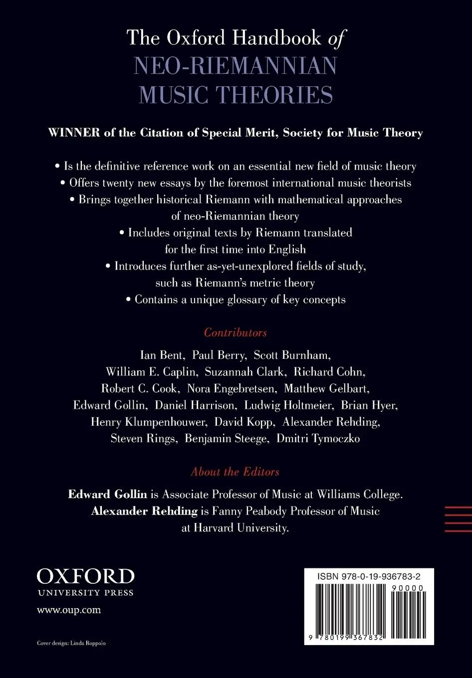 Rückseite: 9780199367832 | The Oxford Handbook of Neo-Riemannian Music Theories | Gollin (u. a.)