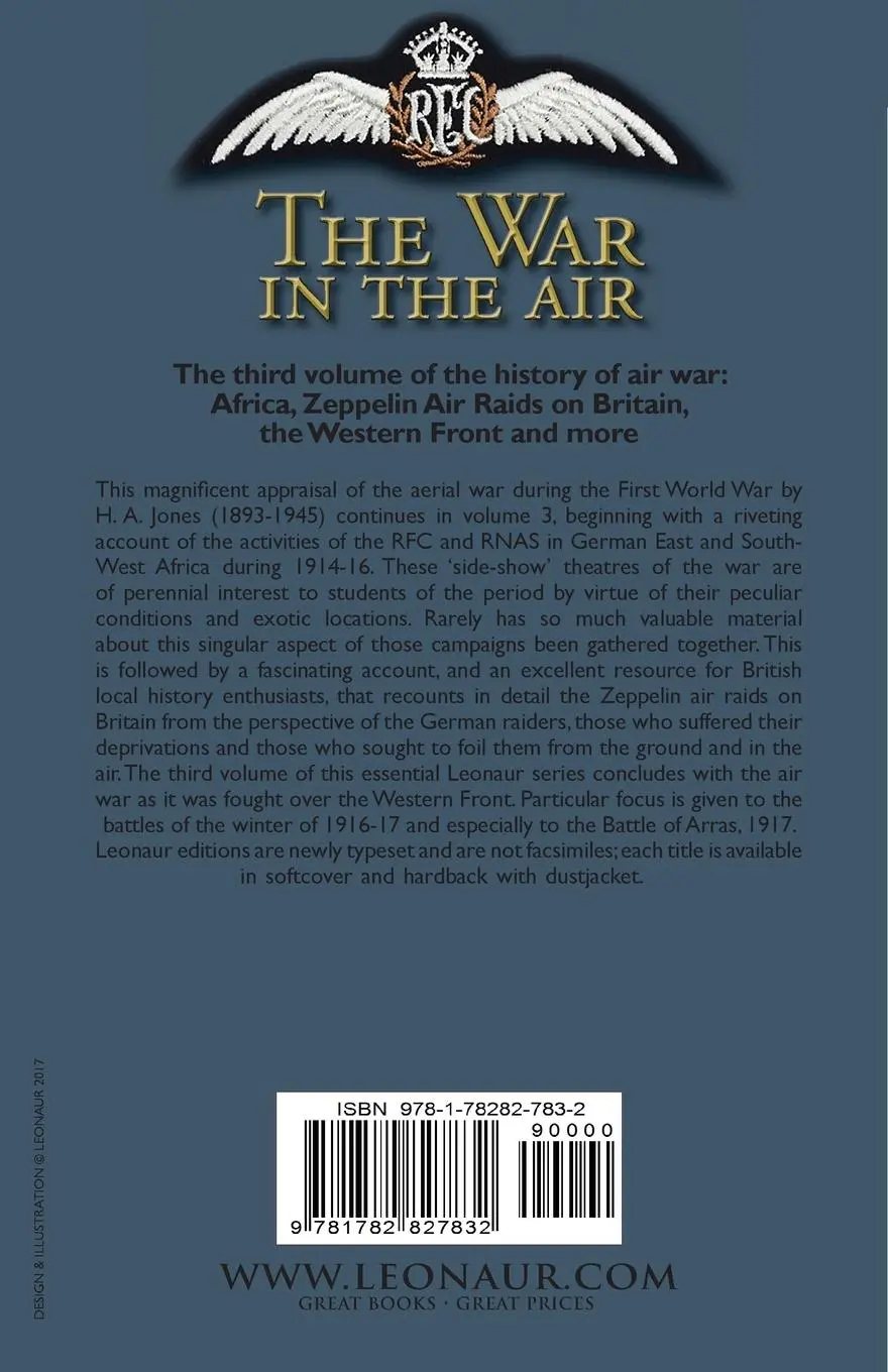 Rückseite: 9781782827832 | The War in the Air-Volume 3 | H. A. Jones | Taschenbuch | Englisch