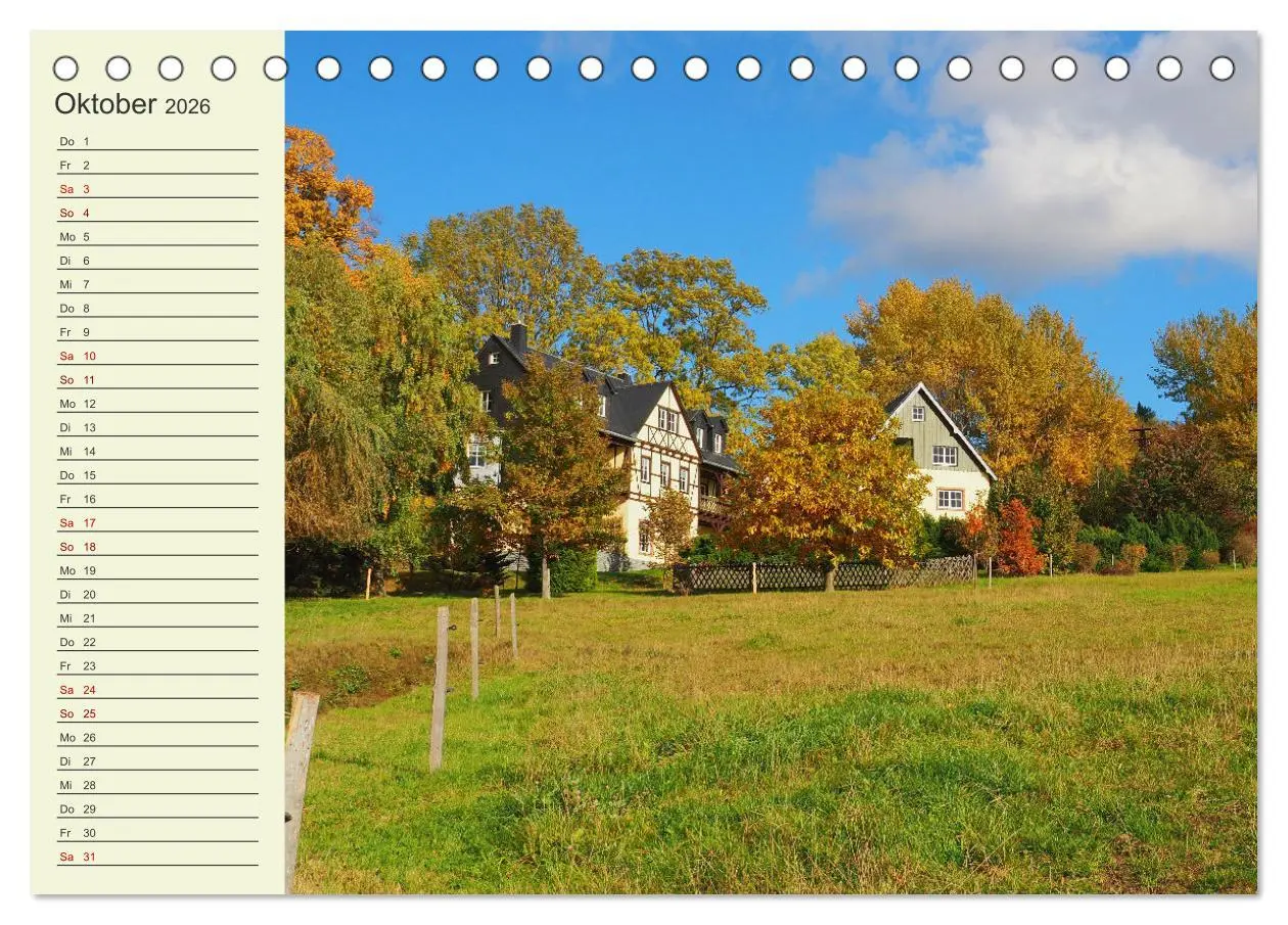 Bild: 9783457457832 | Ländliche Idylle zwischen Erzgebirge und Muldental (Tischkalender...