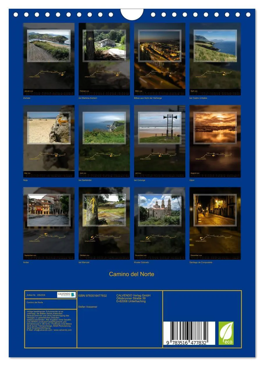 Bild: 9783516477832 | Camino del Norte (Wandkalender 2026 DIN A4 hoch), CALVENDO...