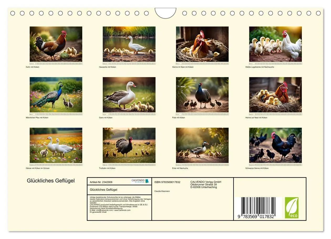 Bild: 9783569017832 | Glückliches Geflügel (Wandkalender 2027 DIN A4 quer), CALVENDO...