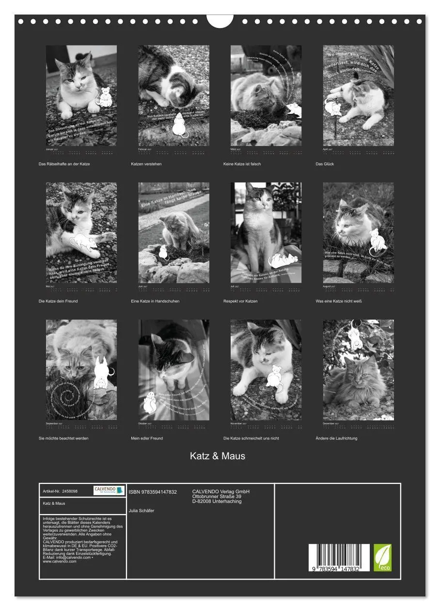 Bild: 9783594147832 | Katz &amp; Maus (Wandkalender 2027 DIN A3 hoch), CALVENDO Monatskalender