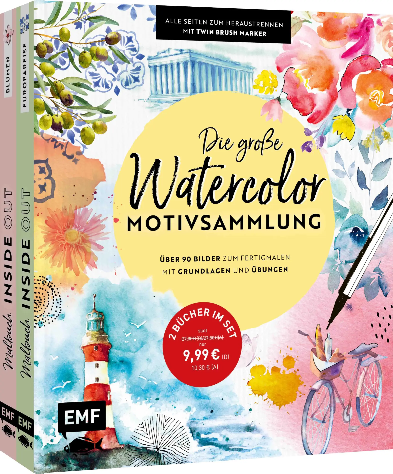 Cover: 9783745927832 | Die große Watercolor-Motivsammlung - über 90 Bilder zum Fertigmalen