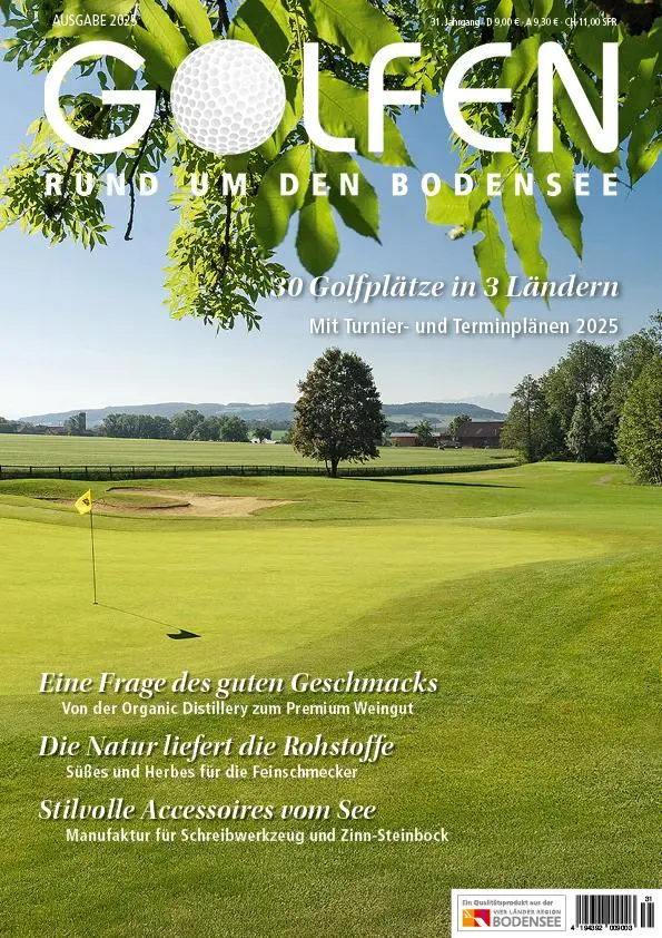 Cover: 9783797707932 | Golfen rund um den Bodensee 2025 | 30 Golfplätze in 3 Ländern | Herr