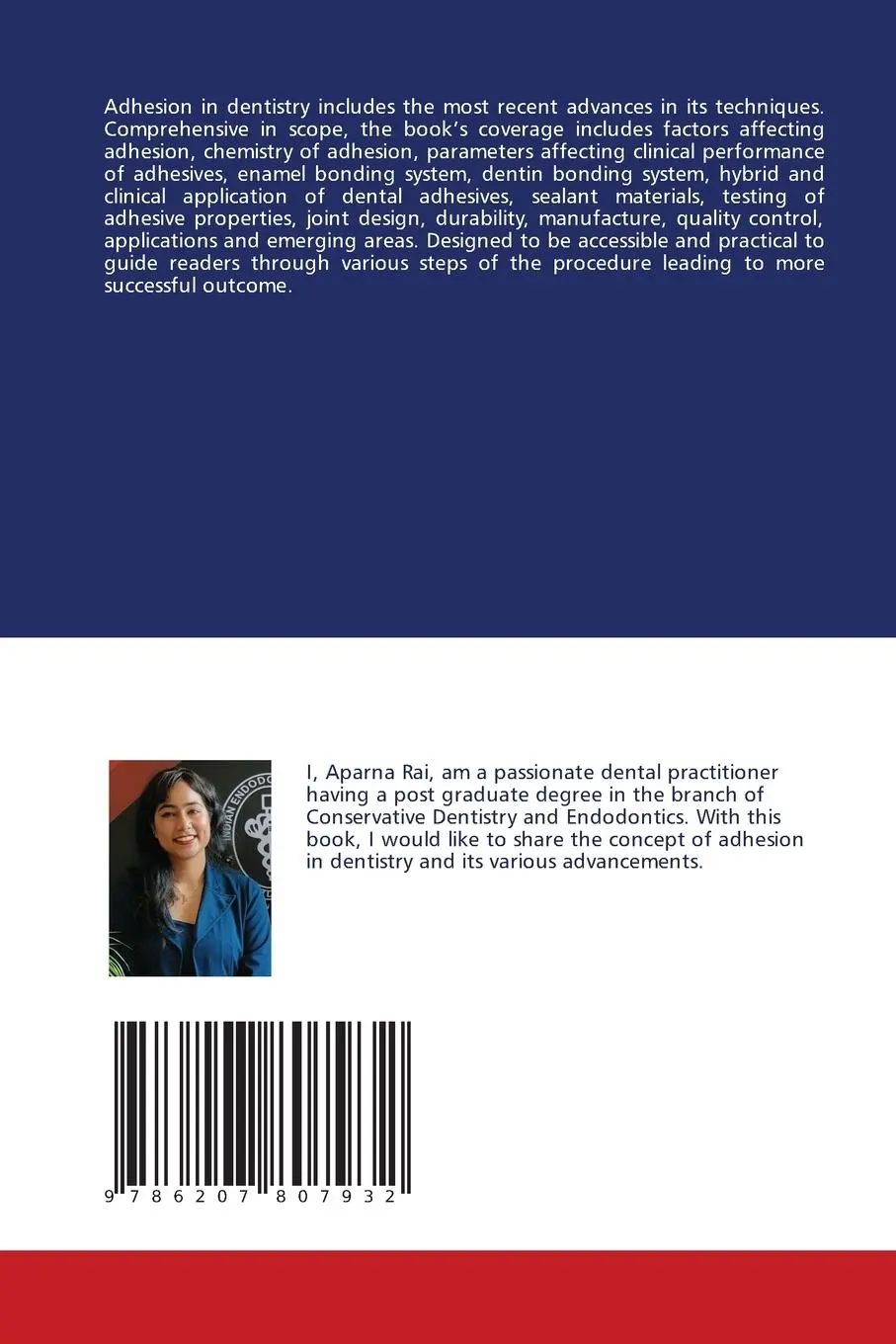 Rückseite: 9786207807932 | Adhesion in Dentistry | Aparna Rai (u. a.) | Taschenbuch | Paperback