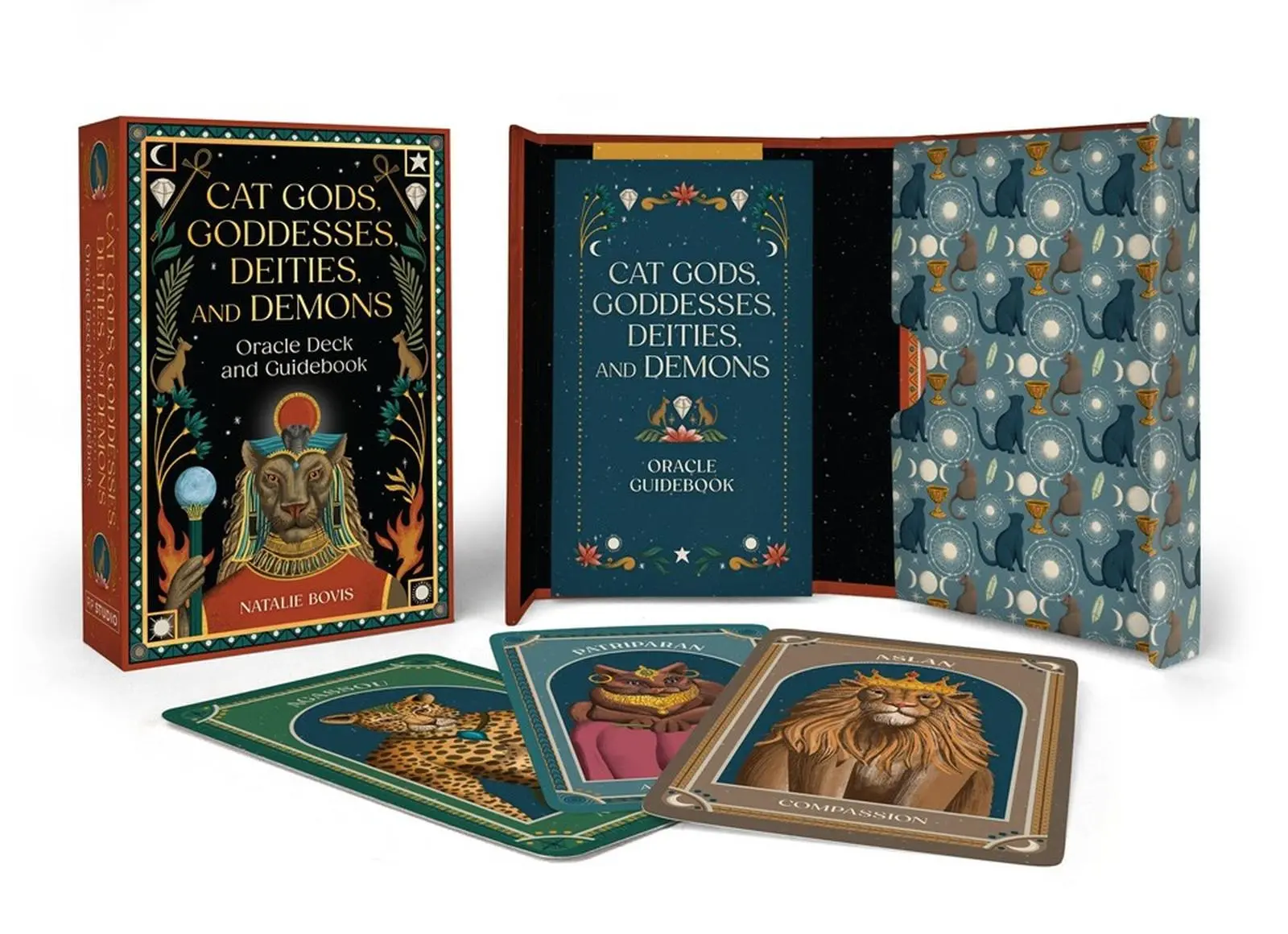 Cover: 9780762488032 | Cat Gods, Goddesses, Deities, and Demons Oracle Deck and Guidebook