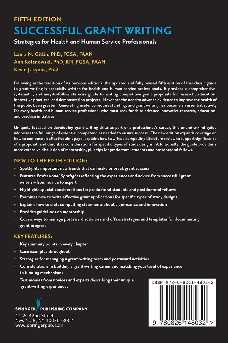 Rückseite: 9780826148032 | Successful Grant Writing | Laura N. Gitlin (u. a.) | Taschenbuch