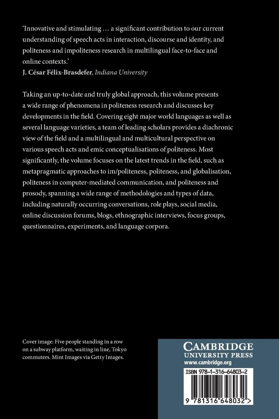 Rückseite: 9781316648032 | From Speech Acts to Lay Understandings of Politeness | Taschenbuch