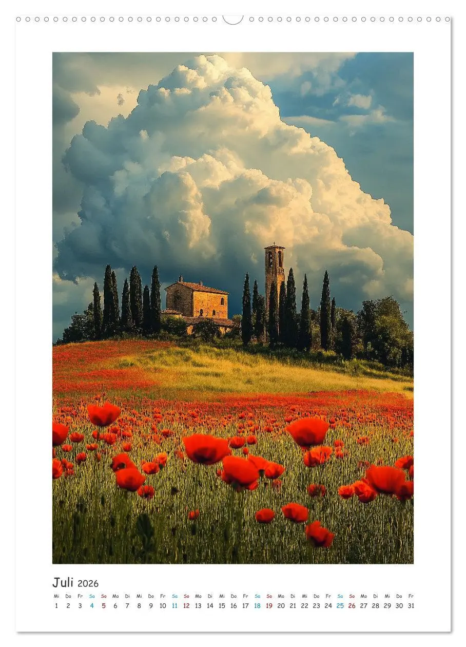 Bild: 9783457268032 | Unter der Sonne der Toskana (hochwertiger Premium Wandkalender 2026...