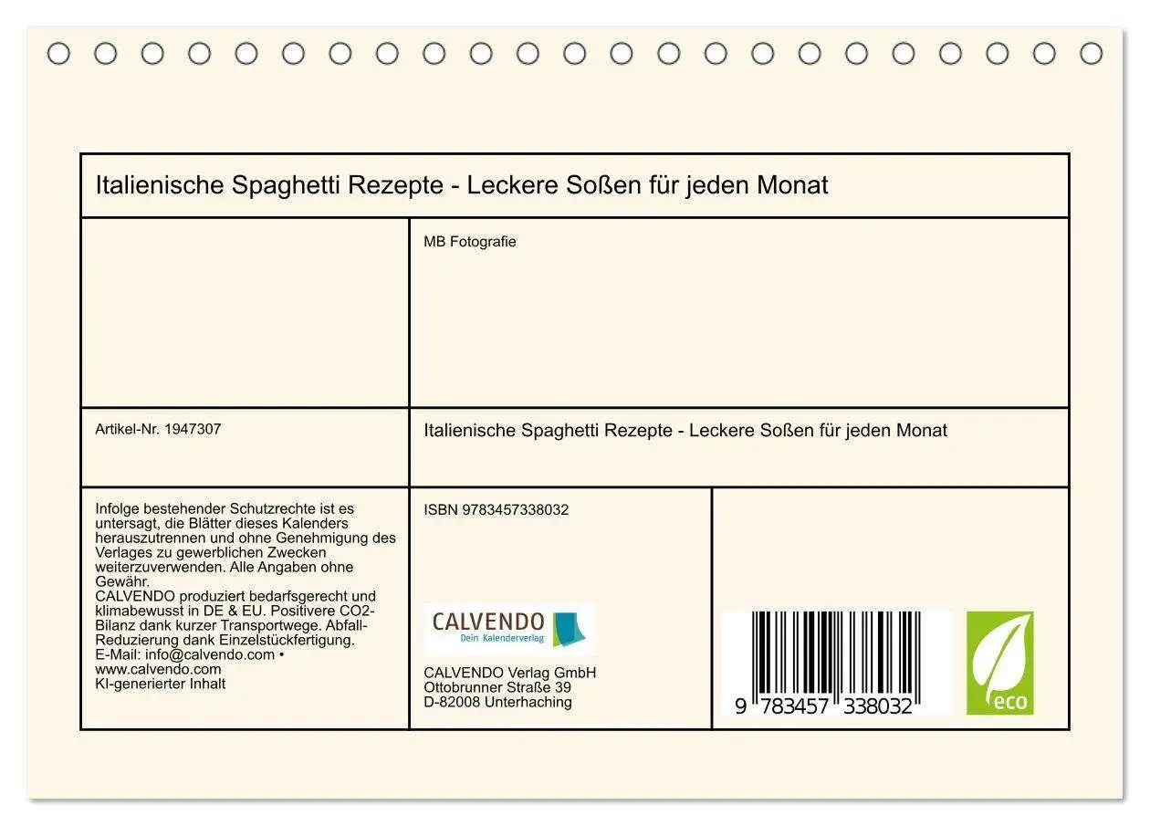 Bild: 9783457338032 | Italienische Spaghetti Rezepte - Leckere Soßen für jeden Monat...